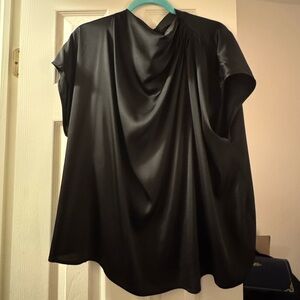 Eloquii Draped Asym Black Top
